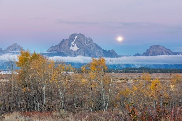 Parque Nacional Grand Teton, Wyoming, EUA. Filtro do Instagram.