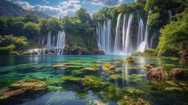 El parque nacional de Krka, en Croacia, ofrece vistas panorámicas del río Krka y sus impresionantes cascadas