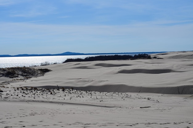 Foto parque nacional slovinski leba duna de arena en la costa báltica polonia europa