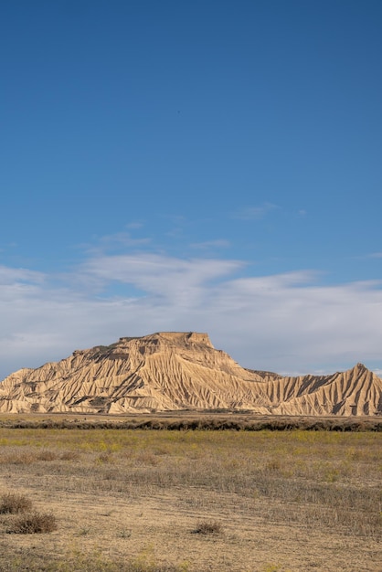 Foto parque natural de las bardenas reales en navarra españa