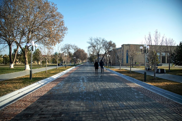 Parque no centro de Samarkand