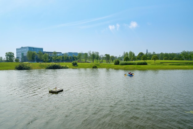 Parque pantanal do lago mingyue em chongqing china