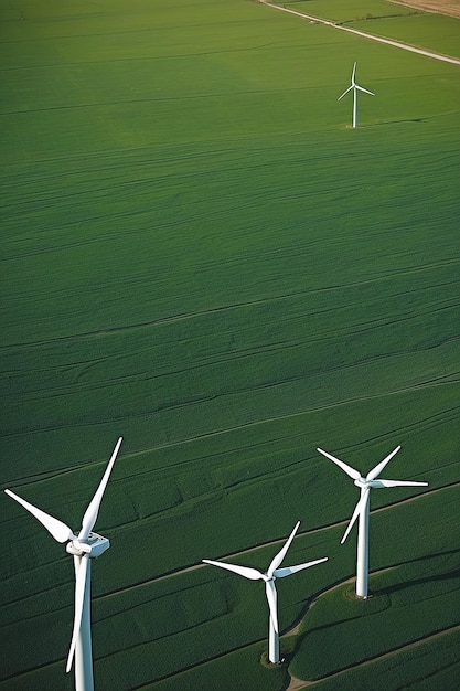 Parques eólicos para un recurso de energía sostenible planta de energía alternativa fuente de energía verde