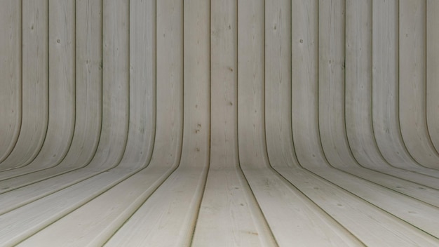 Foto parquet de madeira curvada em renderização 3d