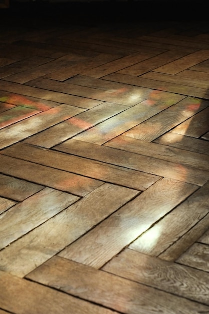 Foto parquet de madera de época