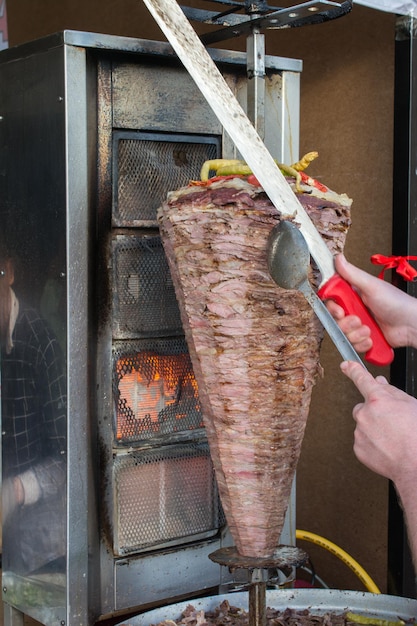 Parrilla tradicional turca Doner Kebab