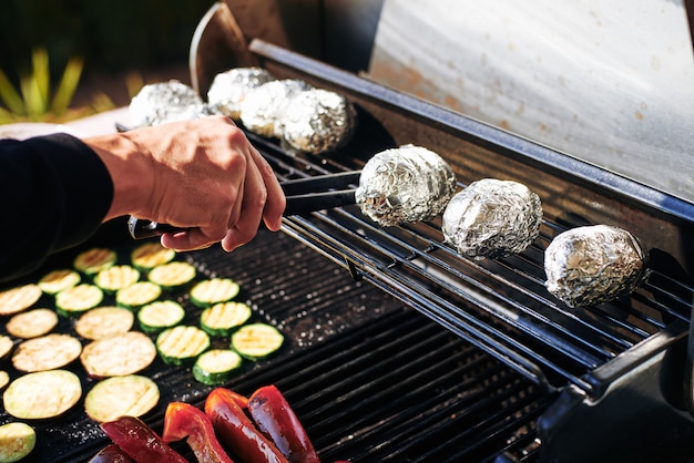 Parrilla de verano verduras de parrilla