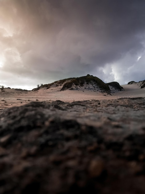 Parte das dunas na praia