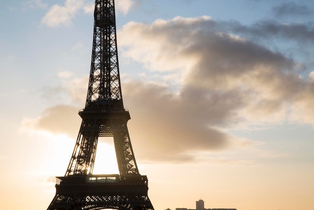 Parte média da Torre Eiffel Paris França