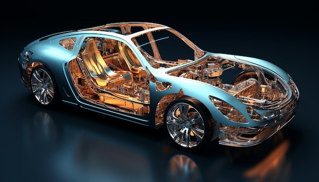 Las partes únicas de la carrocería de un automóvil clásico. Cada parte.