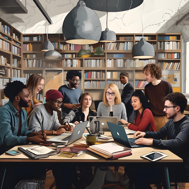 Foto participação na aprendizagem ao longo da vida educação de adultos num cenário contemporâneo de sala de aula