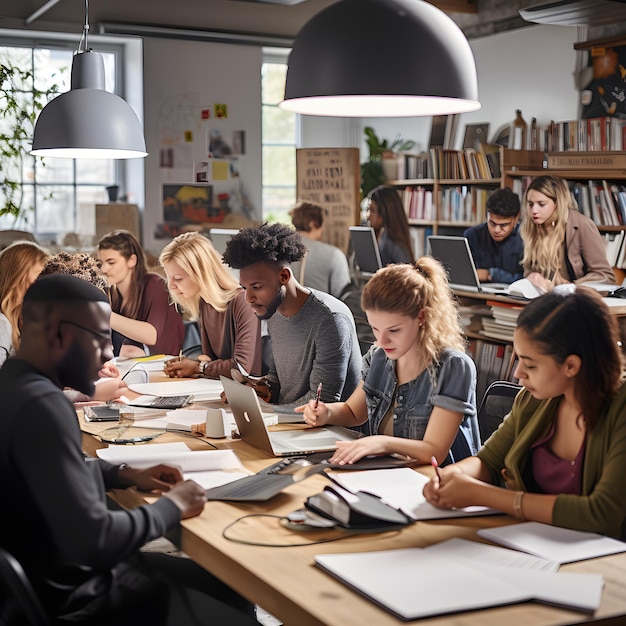 Foto participação na aprendizagem ao longo da vida educação de adultos num cenário contemporâneo de sala de aula