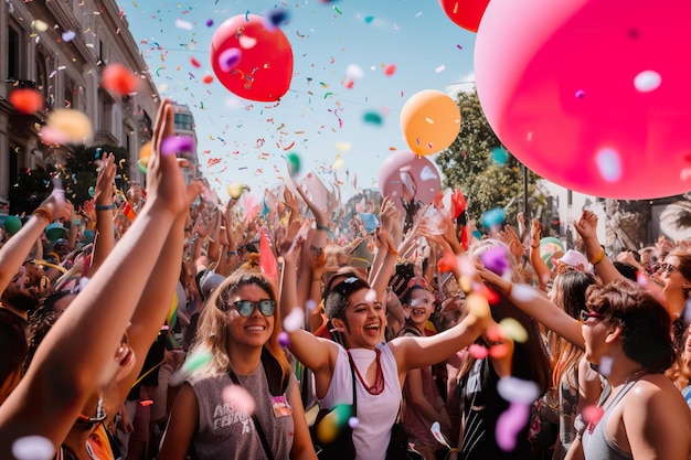 Participantes del Desfile del Orgullo LGBT AI generativo