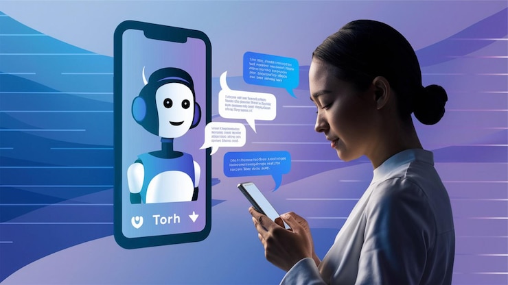 Foto participar en una experiencia de chat sin problemas con la ia