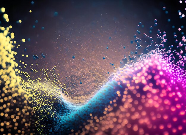 Foto particula fluida de fondo abstracta con color