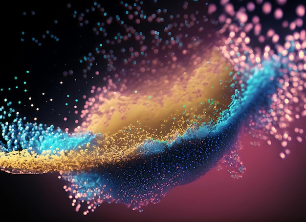 Particula fluida de fondo abstracta con color