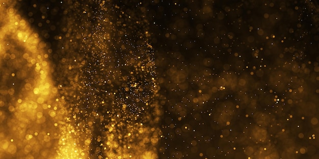 Particulas de brillo dorado esparcidas en el fondo