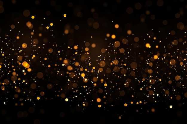 Particulas de brillo dorado esparcidas en el fondo