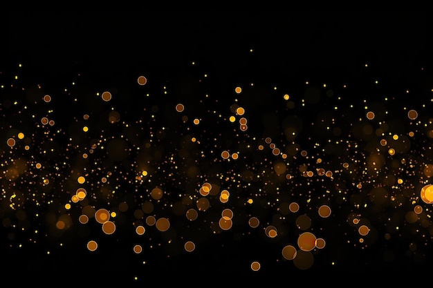 Particulas de brillo dorado esparcidas en el fondo