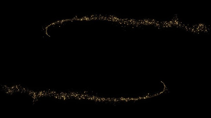 Partículas de brillo dorado que fluyen en una animación abstracta