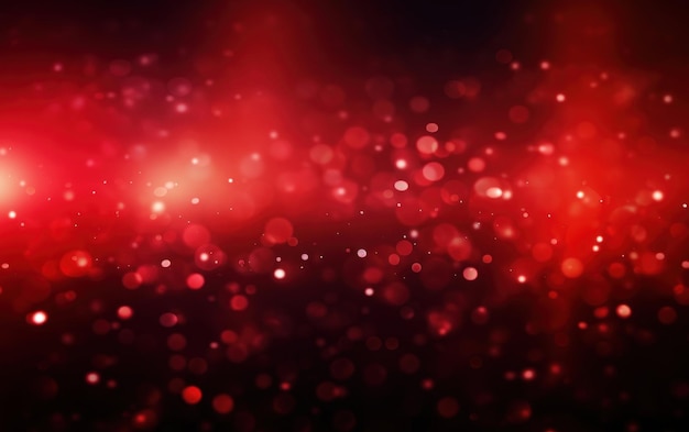 Las partículas de brillo rojo dinámico crean un fondo bokeh abstracto artístico