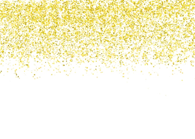 Partículas de glitter dourados no fundo branco