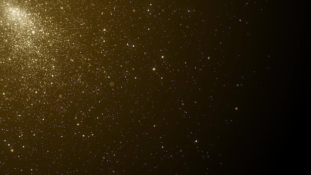 Particulas de fondo de polvo ligero dorado