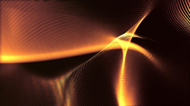 Partículas de oro iluminadas desenfocadas para celebraciones y temas festivos fondo de textura abstracta