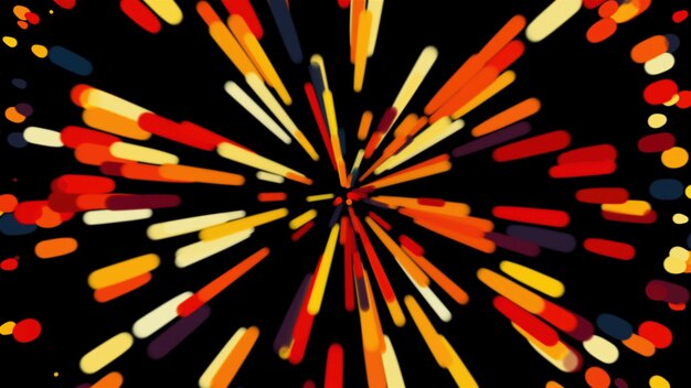 Partículas de velocidad y líneas generadas por computadora
