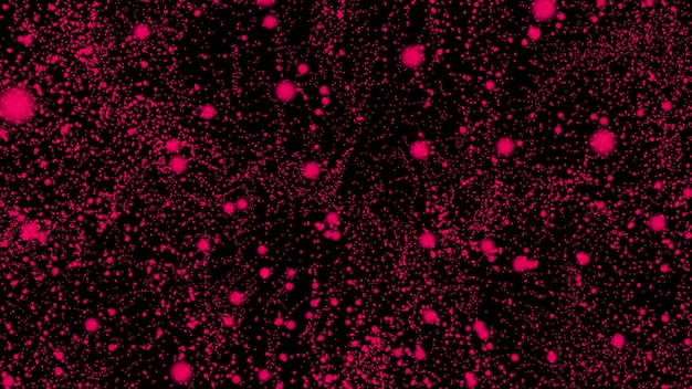 partículas voadoras rosa em um fundo preto