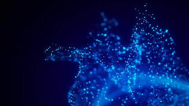 Particulas de vórtice abstractas de fondo Onda dinámica moviéndose en la explosión Agujero de gusano polvo estelar reluciente
