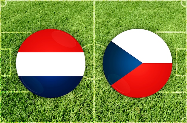 Partido de fútbol holanda vs república checa