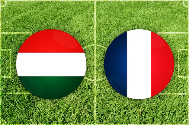 Partido de fútbol hungría vs francia