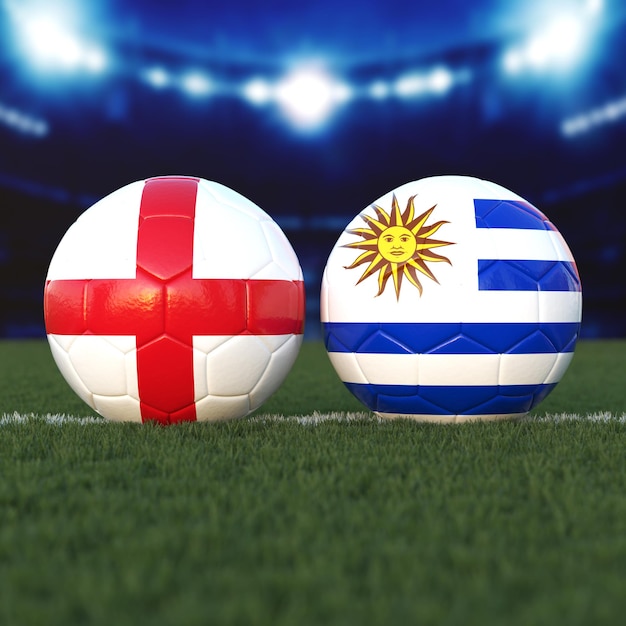 Foto el partido de fútbol entre inglaterra y uruguay