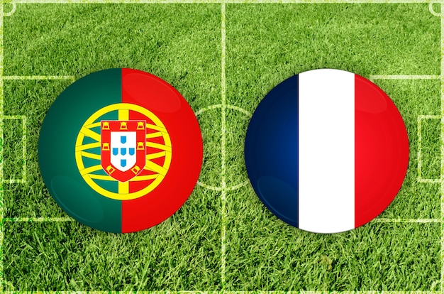 Partido de fútbol Portugal vs Francia