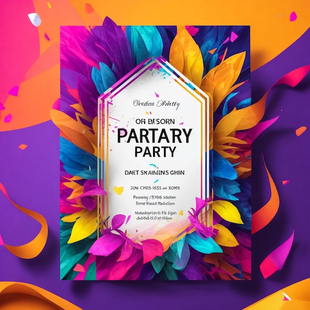 Party Flyer Vorlage Vektordesign Abstrakt Farbe Hintergrund