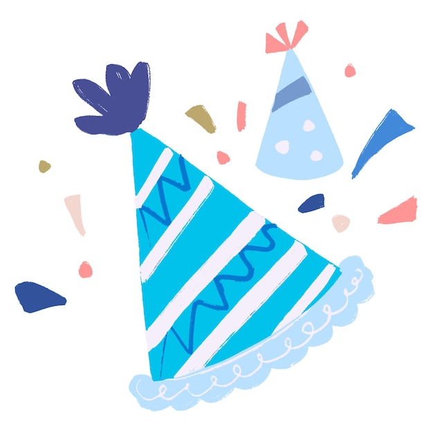 Party-Hut PNG blaue Clipart-Dekoration Konfetti