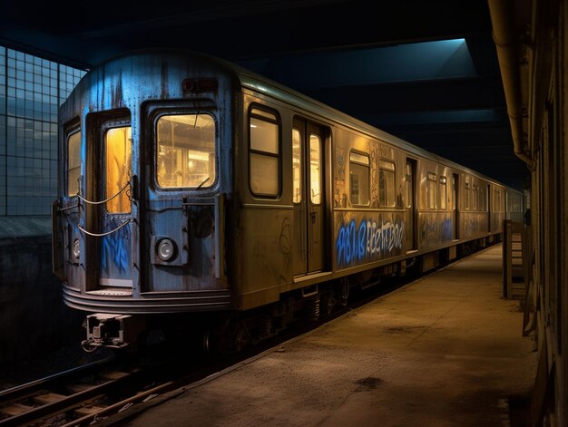 Los pasajeros se apresuran a través de la plataforma de la estación de metro moderna