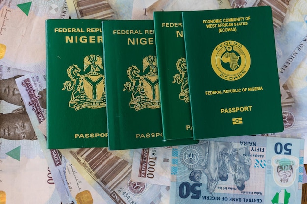 Pasaporte ecowas nigeriano sobre naira nigeriana