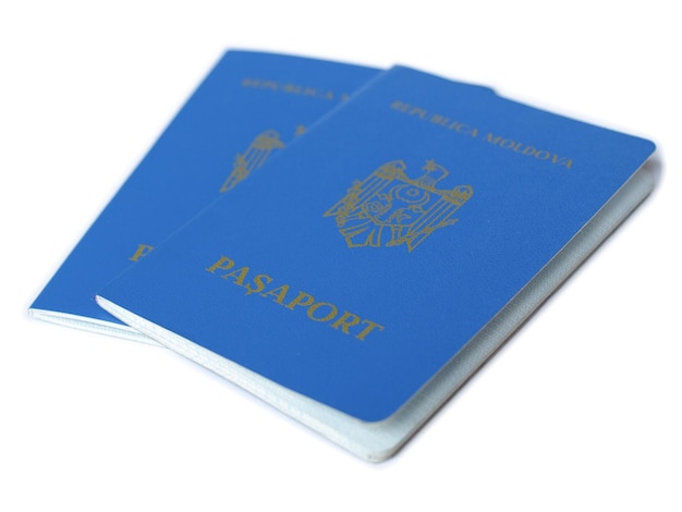 Pasaporte moldavo aislado