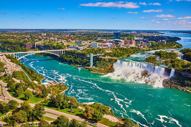 Pasar por alto en Canadá de las Cataratas del Niágara American Falls y Rainbow Bridge