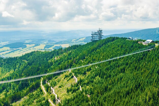 La pasarela colgante de 721 metros más larga del mundo Sky Bridge y la torre de observación The Sky Walk