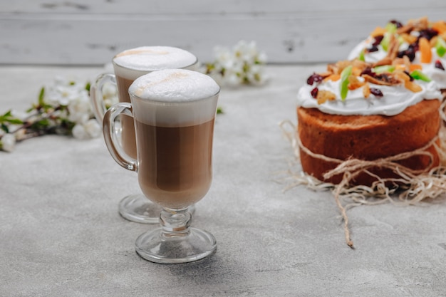 Pascua hornear, café. Concepto de celebración de Pascua.