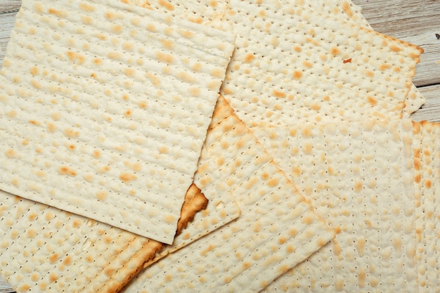 Pascua judía tradicional pan de matzá