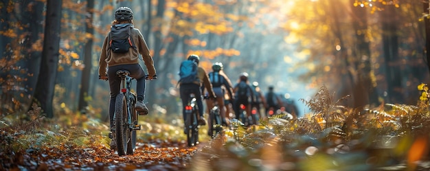 Un paseo en bicicleta comunitario que promueve el papel tapiz ecológico