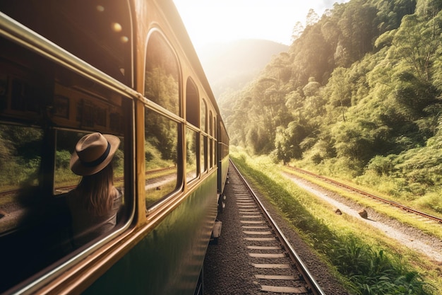 Paseo en tren por las montañas