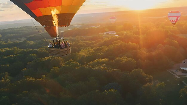 Foto los paseos en globo aerostático son una atracción turística popular y por buena razón ofrecen una perspectiva única del mundo y un sentido de aventura