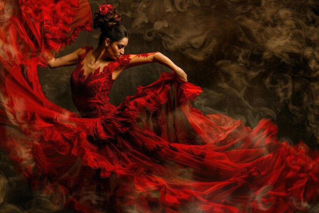 La pasión del rojo en el baile flamenco