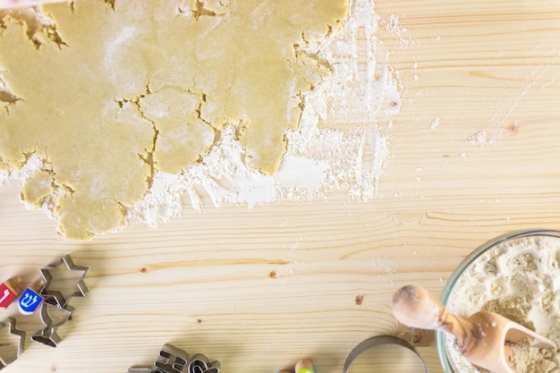 Paso a paso. Hacer galletas de Hanukkah de azúcar caseras sin gluten.