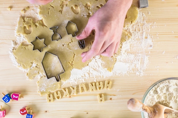 Paso a paso. Hacer galletas de Hanukkah de azúcar caseras sin gluten.